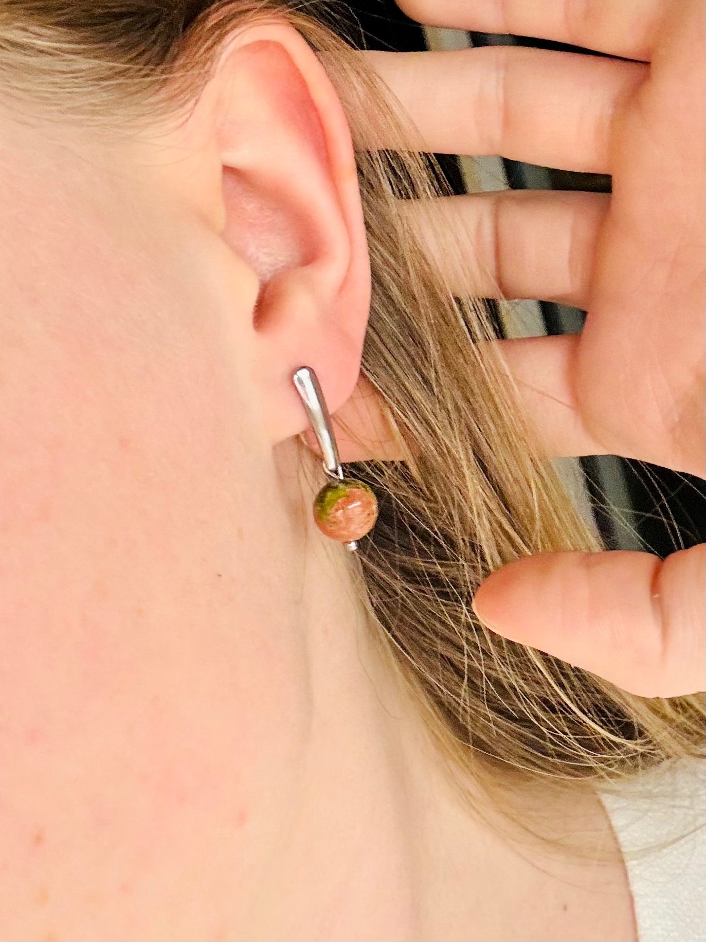 MADELEINE Boucles d'oreille Unakite