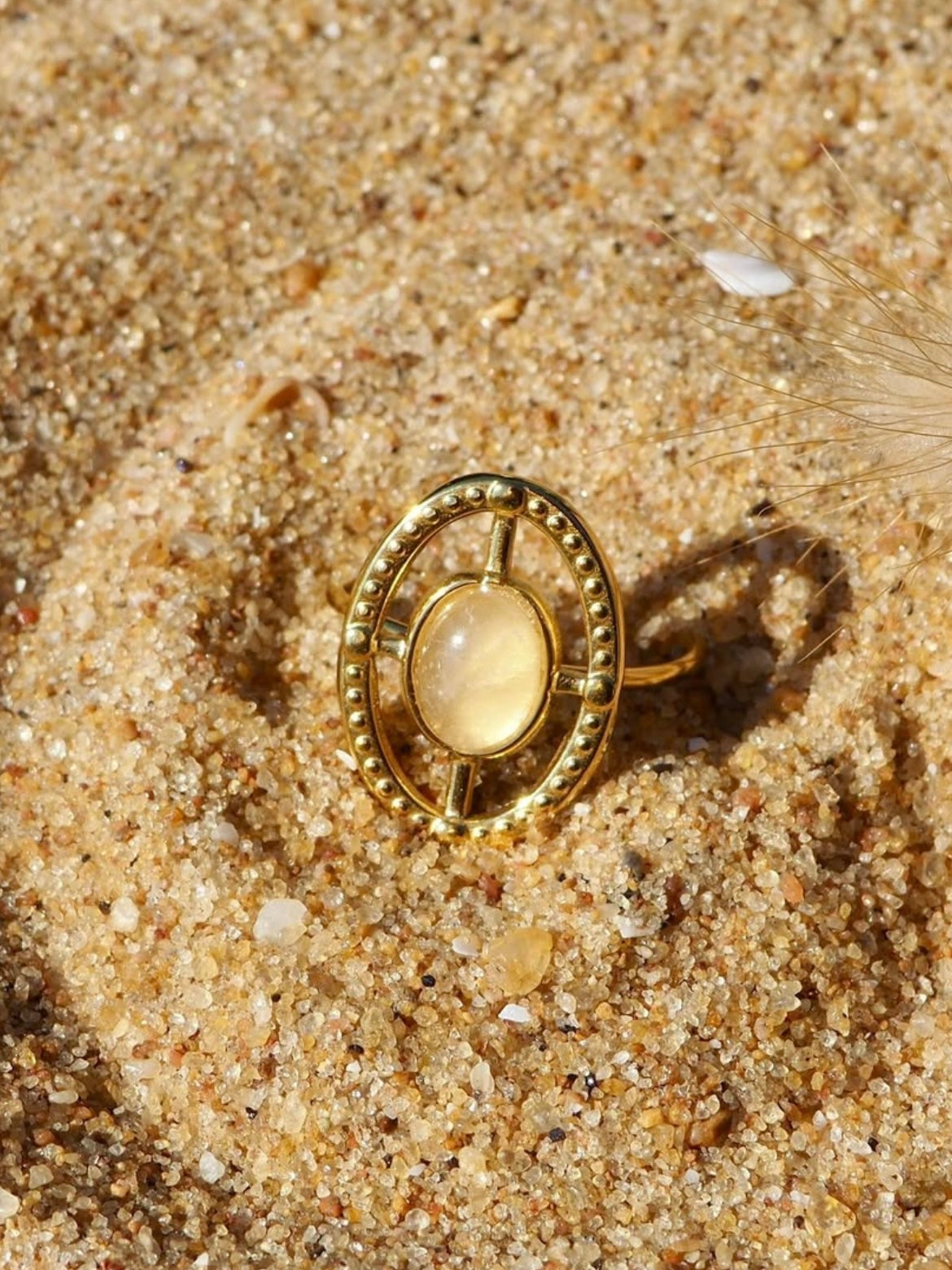 LOUISE Bague Quartz Rose