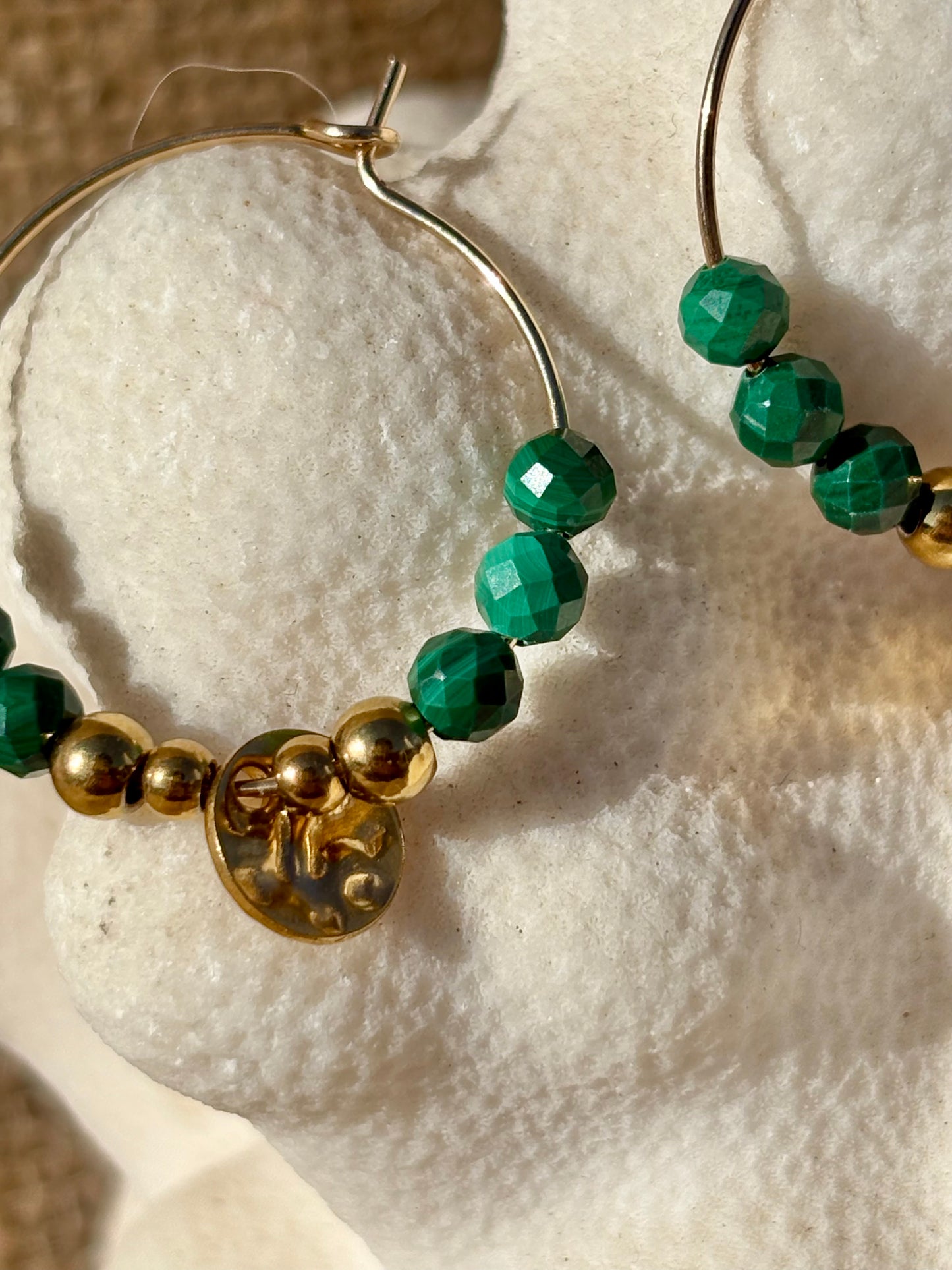 LOLA Boucles d'oreille Malachite