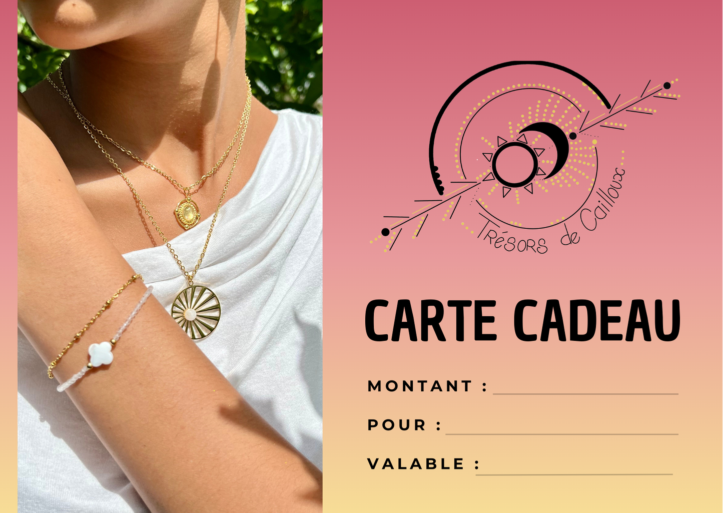 Carte-cadeau Trésors de Cailloux