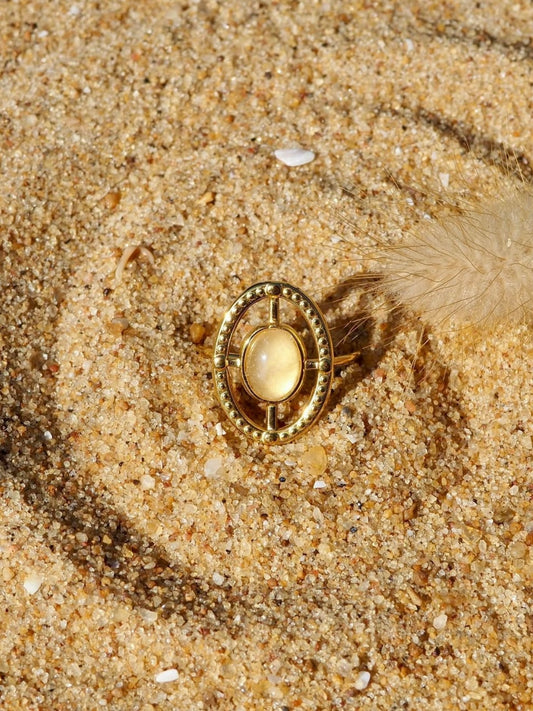 LOUISE Bague Quartz Rose